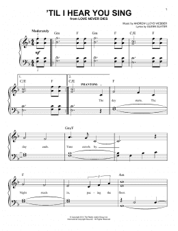 page one of 'Til I Hear You Sing (Easy Piano)