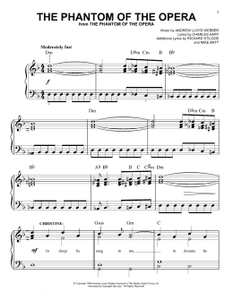 page one of The Phantom Of The Opera (Easy Piano)