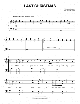 page one of Last Christmas (Very Easy Piano)