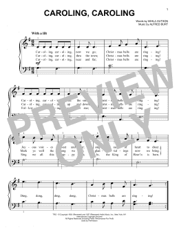 page one of Caroling, Caroling (Very Easy Piano)