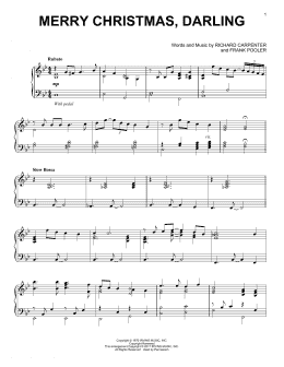 page one of Merry Christmas, Darling [Jazz version] (Piano Solo)
