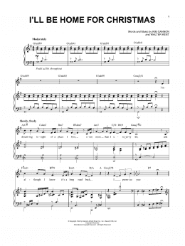 page one of I'll Be Home For Christmas (Piano & Vocal)