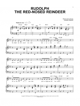 page one of Rudolph The Red-Nosed Reindeer (Piano & Vocal)