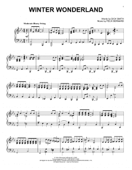 page one of Winter Wonderland [Jazz version] (Piano Solo)