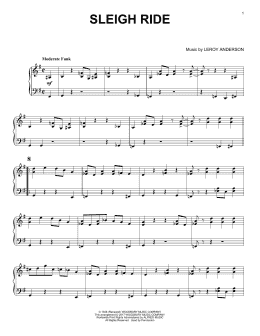 page one of Sleigh Ride [Jazz version] (Piano Solo)
