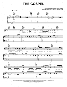 page one of The Gospel (Piano, Vocal & Guitar Chords (Right-Hand Melody))