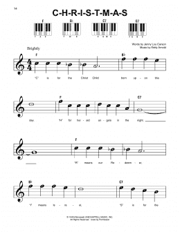page one of C-H-R-I-S-T-M-A-S (Super Easy Piano)