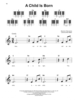 page one of A Child Is Born (Super Easy Piano)