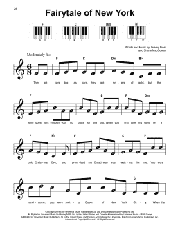 page one of Fairytale Of New York (Super Easy Piano)