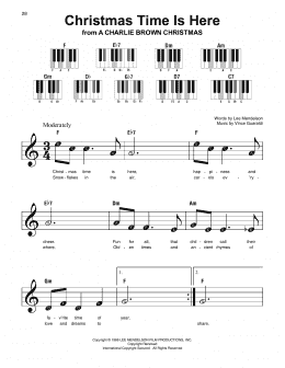 page one of Christmas Time Is Here (Super Easy Piano)