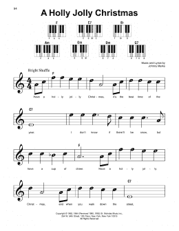 page one of A Holly Jolly Christmas (Super Easy Piano)