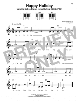page one of Happy Holiday (Super Easy Piano)