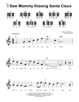 page one of I Saw Mommy Kissing Santa Claus (Super Easy Piano)
