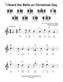 page one of I Heard The Bells On Christmas Day (Super Easy Piano)