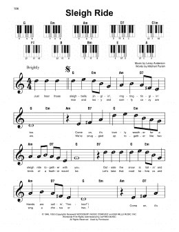 page one of Sleigh Ride (Super Easy Piano)