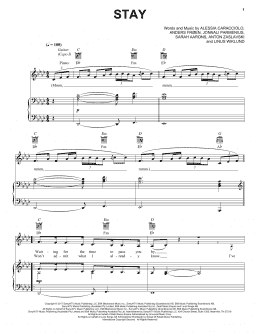 page one of Stay (Piano, Vocal & Guitar Chords (Right-Hand Melody))
