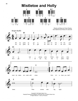 page one of Mistletoe And Holly (Super Easy Piano)