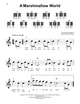 page one of A Marshmallow World (Super Easy Piano)