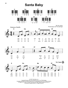 page one of Santa Baby (Super Easy Piano)