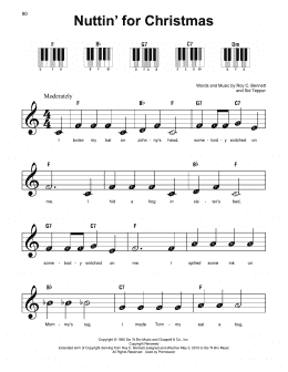 page one of Nuttin' For Christmas (Super Easy Piano)