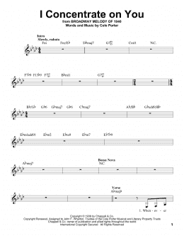 page one of I Concentrate On You (Pro Vocal)
