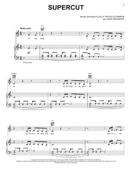 page one of Supercut (Piano, Vocal & Guitar Chords (Right-Hand Melody))