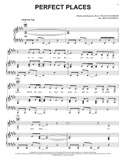 page one of Perfect Places (Piano, Vocal & Guitar Chords (Right-Hand Melody))