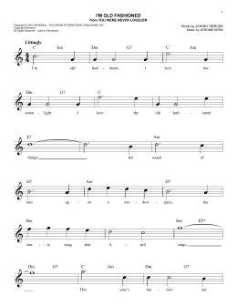 page one of I'm Old Fashioned (Lead Sheet / Fake Book)