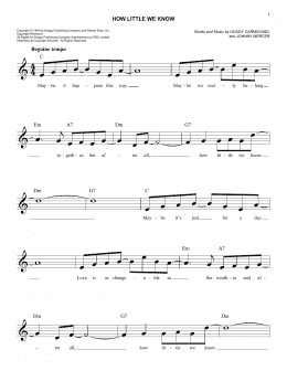 page one of How Little We Know (Lead Sheet / Fake Book)