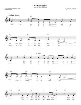 page one of If I Were A Bell (Easy Lead Sheet / Fake Book)
