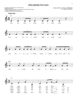 page one of Rock Around The Clock (Easy Lead Sheet / Fake Book)