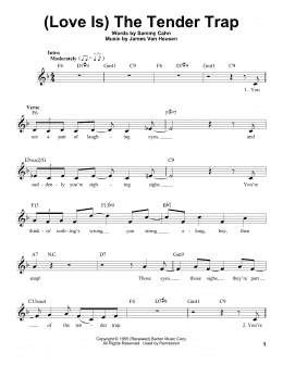 page one of (Love Is) The Tender Trap (Pro Vocal)