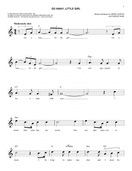 page one of Go Away, Little Girl (Easy Lead Sheet / Fake Book)
