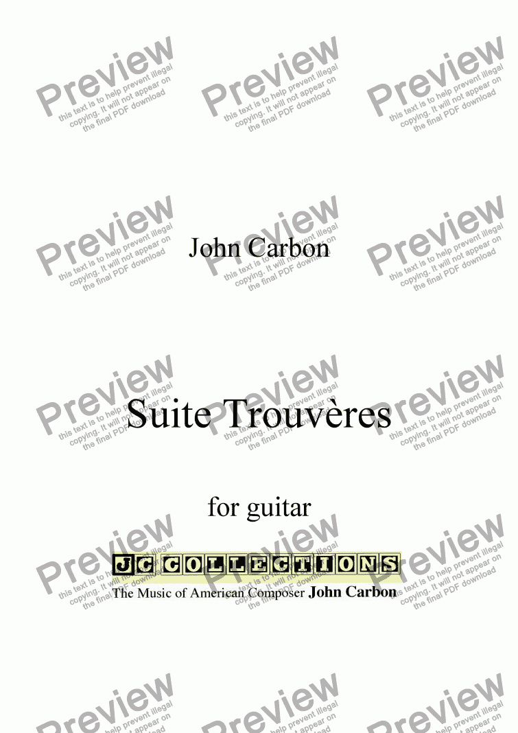 page one of Suite Trouveres