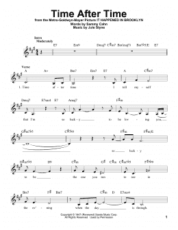 page one of Time After Time (Pro Vocal)