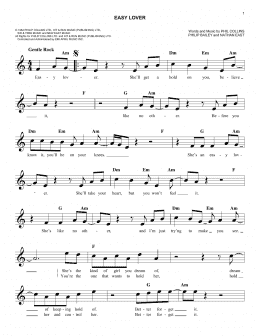 page one of Easy Lover (Lead Sheet / Fake Book)