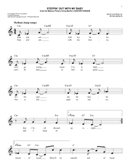 page one of Steppin' Out With My Baby (Easy Lead Sheet / Fake Book)