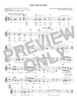 page one of More Than You Know (Lead Sheet / Fake Book)
