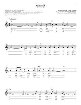 page one of Meditation (Meditacao) (Easy Lead Sheet / Fake Book)