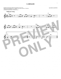 page one of C-Jam Blues (Easy Lead Sheet / Fake Book)