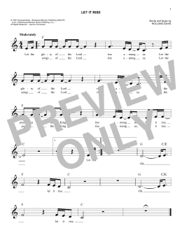 page one of Let It Rise (Lead Sheet / Fake Book)