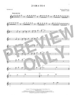 page one of 25 Or 6 To 4 (Tenor Sax Solo)