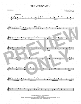 page one of Travelin' Man (Tenor Sax Solo)
