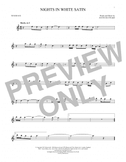 page one of Nights In White Satin (Tenor Sax Solo)