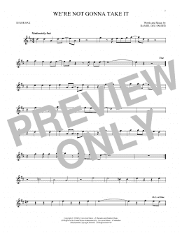 page one of We're Not Gonna Take It (Tenor Sax Solo)