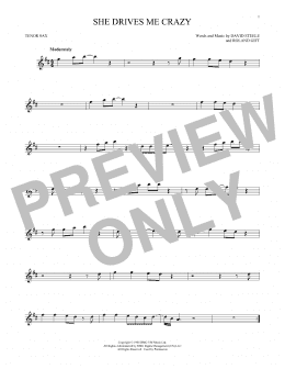 page one of She Drives Me Crazy (Tenor Sax Solo)