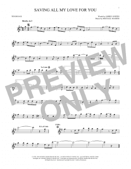 page one of Saving All My Love For You (Tenor Sax Solo)