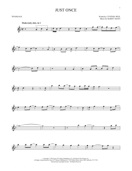 page one of Just Once (Tenor Sax Solo)