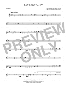 page one of Lay Down Sally (Tenor Sax Solo)