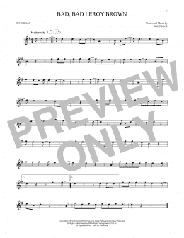 page one of Bad, Bad Leroy Brown (Tenor Sax Solo)